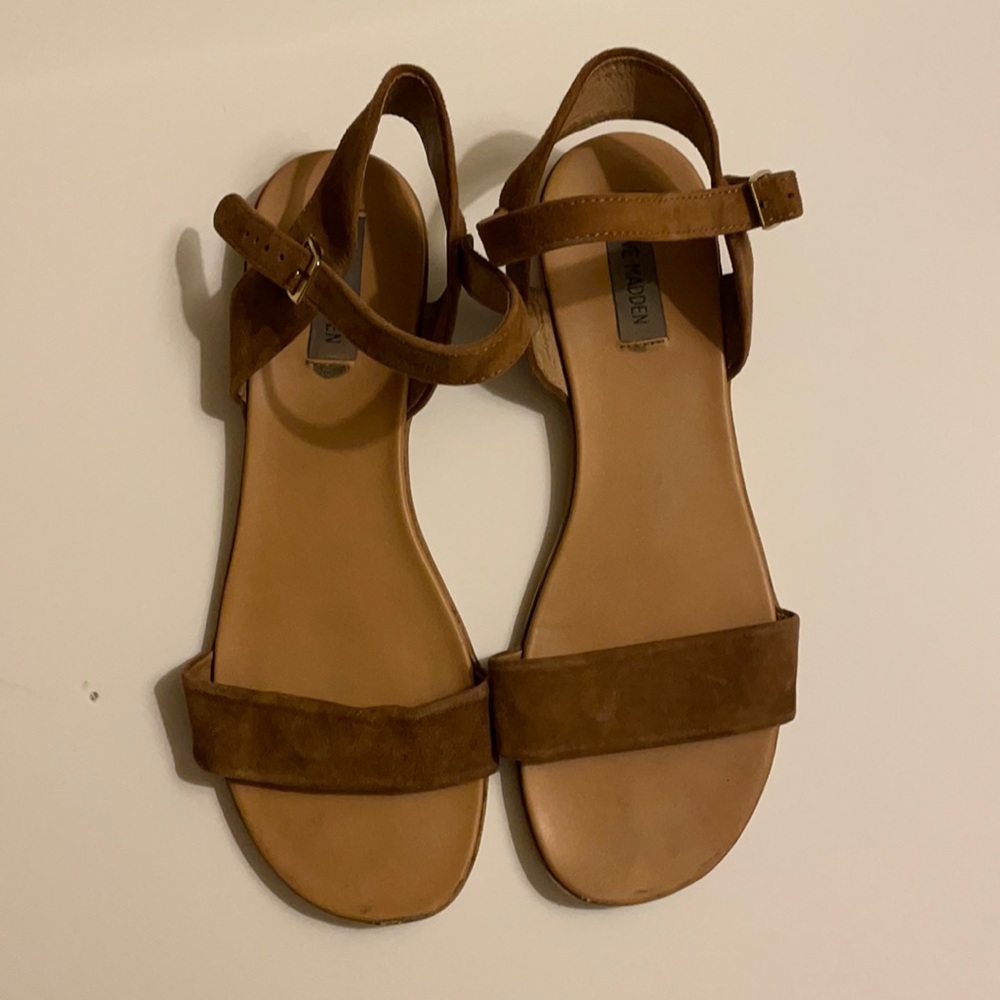 Steve Madden Donddi Sandal Size 10 Brown Suede